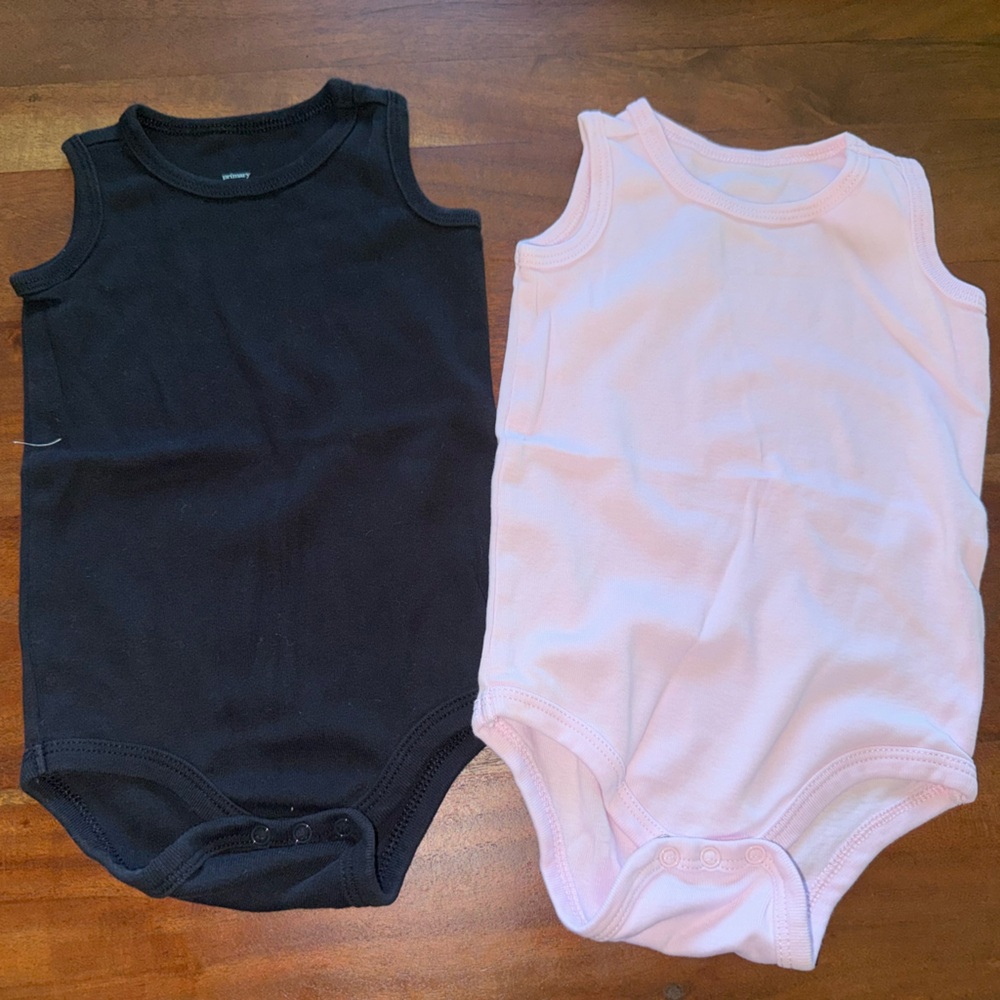 Primary sleeveless rompers‎